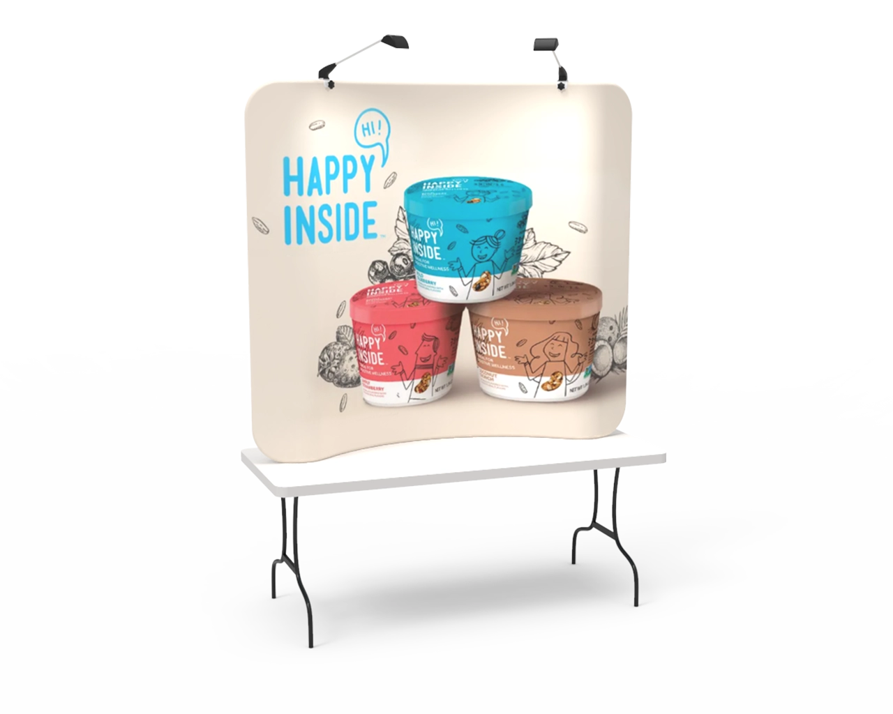 6ft Curved Tension Fabric Display